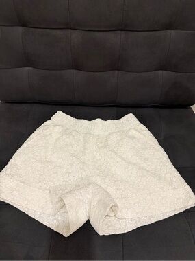 Something Navy White Eyelet High-Waist Shorts